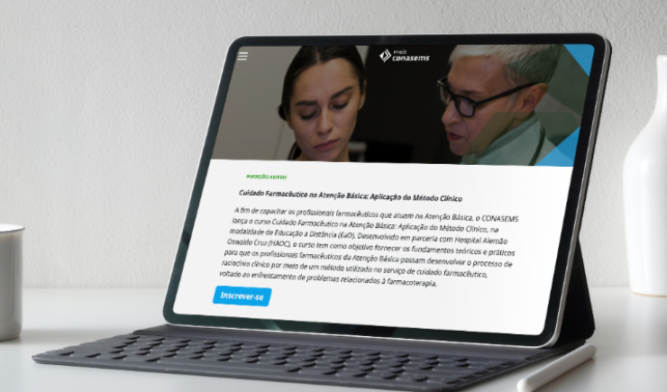 Conasems abre inscrições para curso online sobre cuidado farmacêutico na Atenção Básica