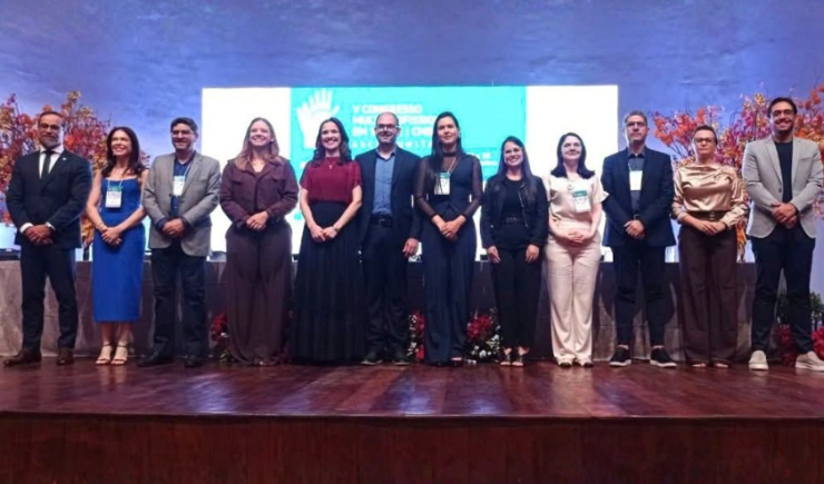 CRF-PE presente na solenidade de abertura do V Congresso Multiprofissional de Saúde.