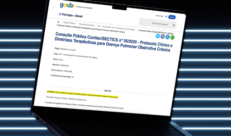 Participe da consulta pública sobre protocolo clínico e diretrizes terapêuticas para Doença Pulmonar