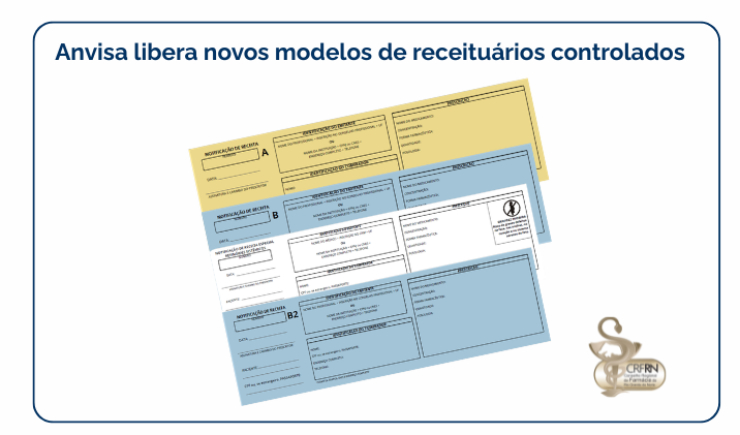 Novos modelos de receituários controlados são disponibilizados pela Anvisa