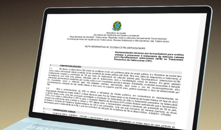 Ministério da Saúde lança guias que ampliam atuação clínica do farmacêutico no cuidado à tuberculose