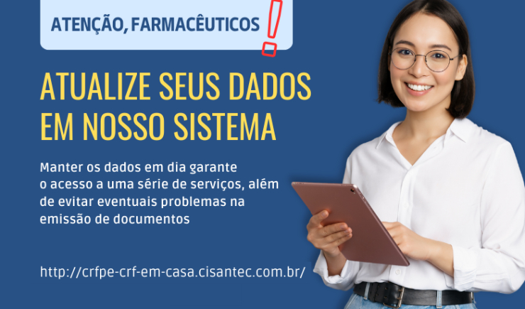 Farmacêuticos devem manter cadastro atualizado