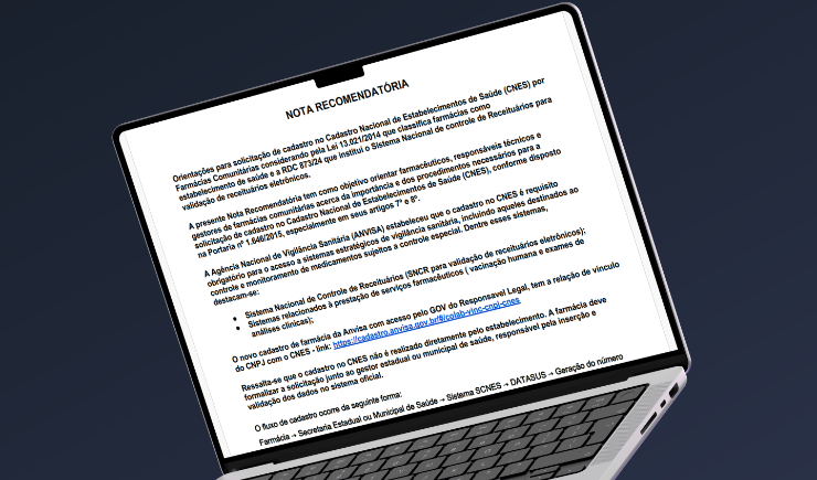 Cadastro no CNES é essencial para funcionamento regular de farmácias