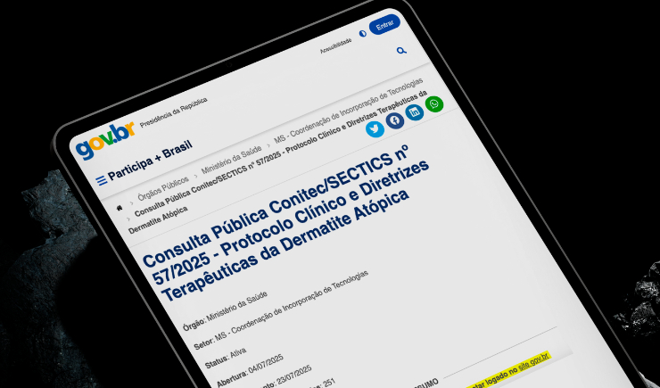 Consulta pública propõe novas diretrizes para tratamento da dermatite atópica no SUS