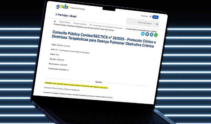 Participe da consulta pública sobre protocolo clínico e diretrizes terapêuticas para Doença Pulmonar