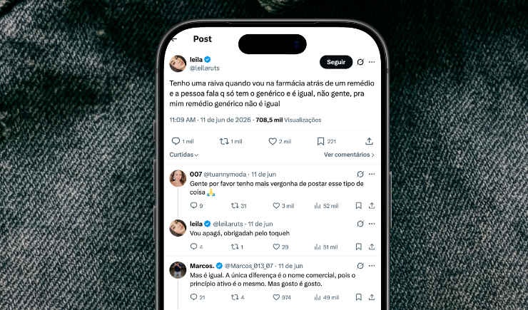 Postagem questionando eficácia dos genéricos viraliza e evidencia desconhecimento popular