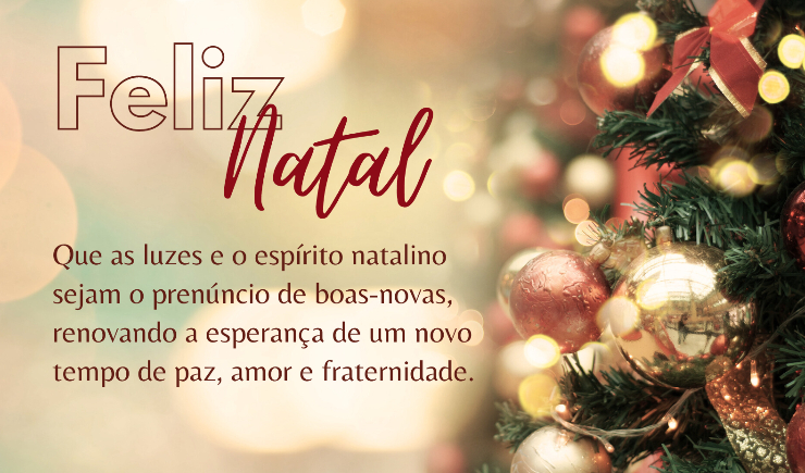 Desejamos a todos boas festas e um Natal iluminado