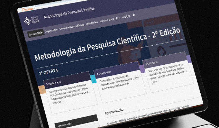 Fiocruz abre inscrições para curso gratuito de Metodologia da Pesquisa Científica